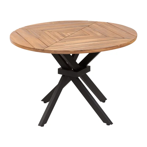 Garden Dining Table LISSONE 110 cm 110 cm Acacia Wood Brown