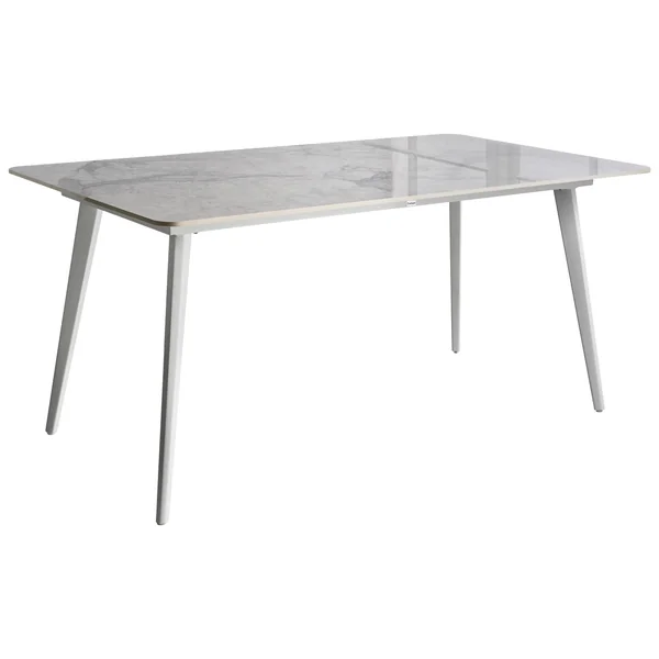 Garden Dining Table RODALLO 160 cm 90 cm Stone White Marble