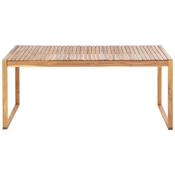 Garden Dining Table SASSARI II 180 cm 90 cm Certified Acacia Wood Light Brown