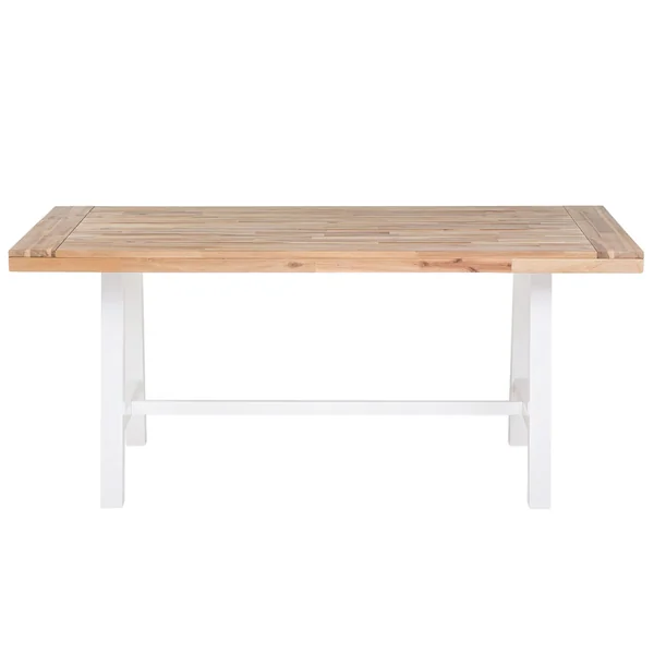 Garden Dining Table SCANIA 170 cm 80 cm Acacia Wood White