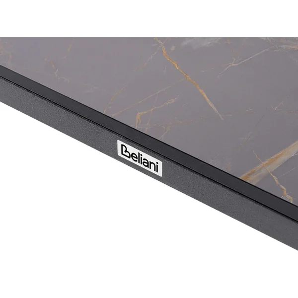 Garden Dining Table TOLENTINO 180 cm 90 cm Marble Effect Grey Marble