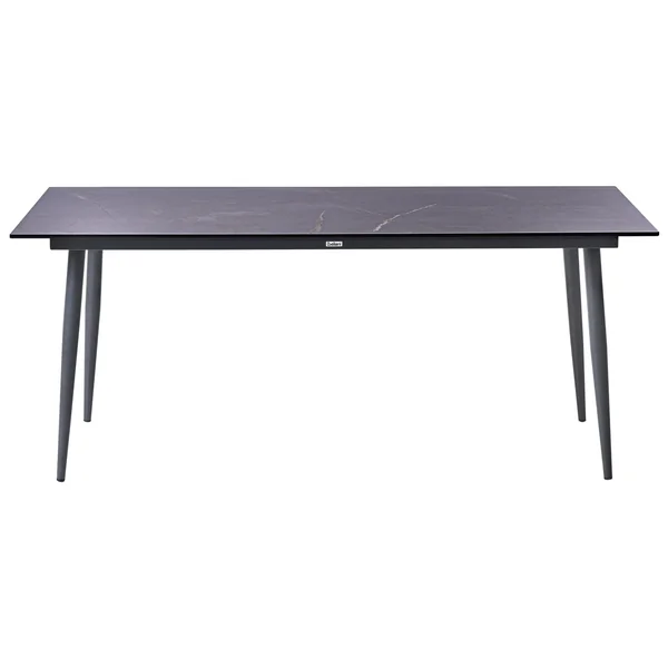 Garden Dining Table TOLENTINO 180 cm 90 cm Marble Effect Grey Marble