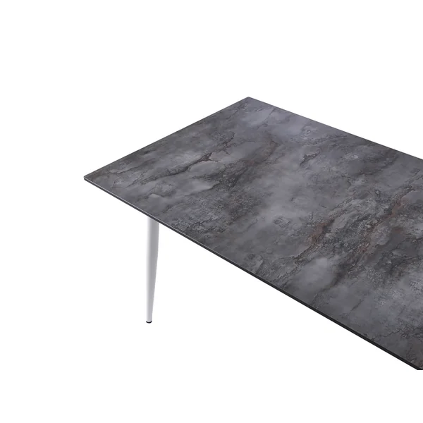 Garden Dining Table TOLENTINO 180 cm 90 cm Stone Effect Grey