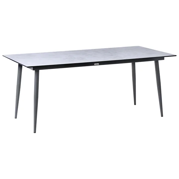 Garden Dining Table TOLENTINO 180 cm 90 cm Stone Effect Light Grey
