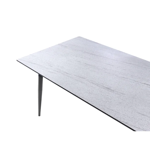 Garden Dining Table TOLENTINO 180 cm 90 cm Stone Effect Travertine Effect