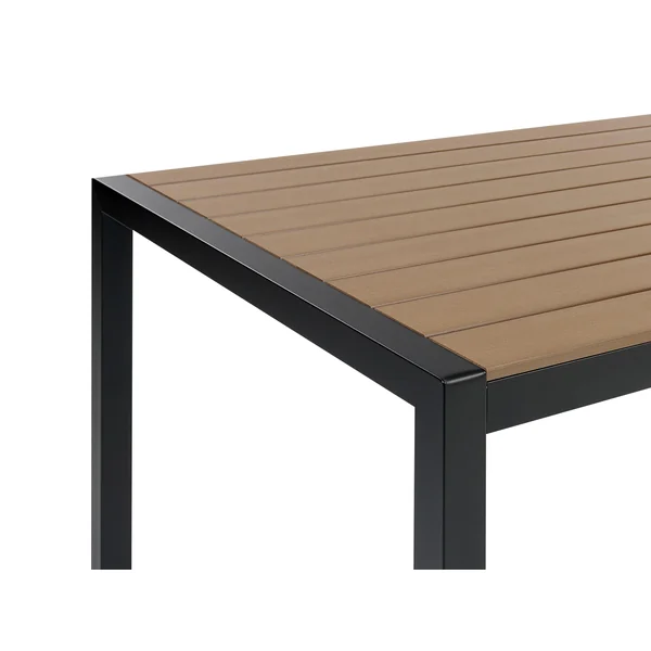 Garden Dining Table VERNIO 180 cm 90 cm Metal Brown/ Black