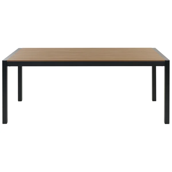 Garden Dining Table VERNIO 180 cm 90 cm Metal Brown/ Black
