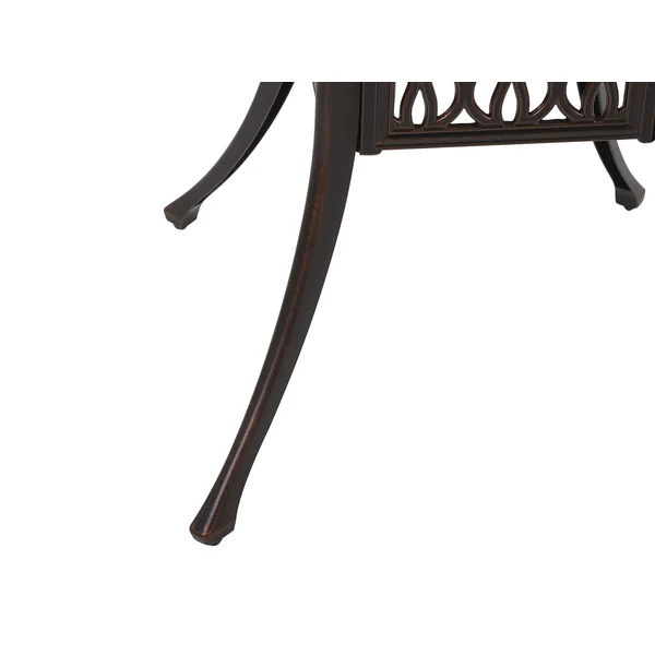 Gartentisch für 4 Personen ANCONA 90 cm 90 cm Metall Dunkelbraun