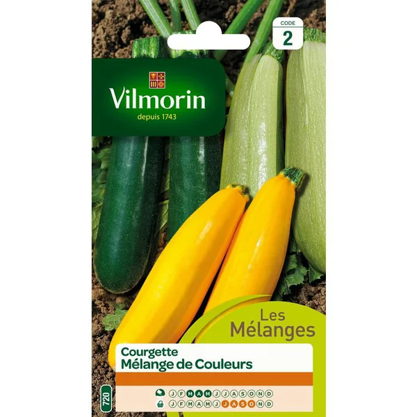 Graines de courgette mélange de couleurs Vilmorin - graines à semer