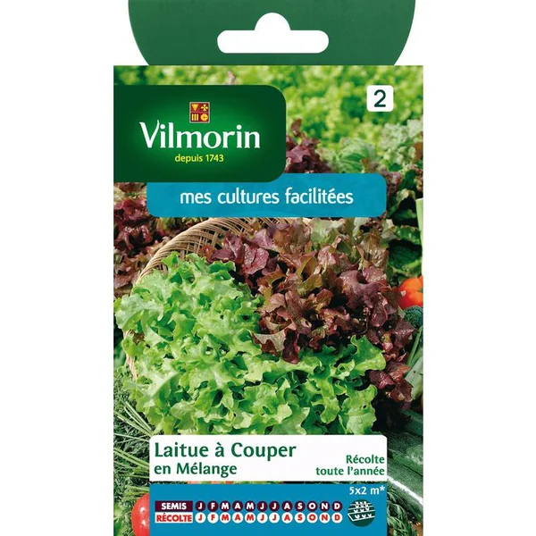 Graines de laitue à couper en mélange Vilmorin - graines à semer