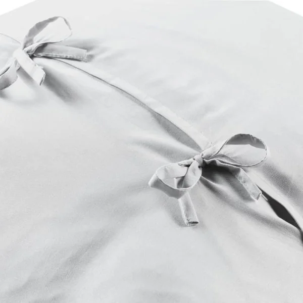 HOUSSE DE COUSSIN ENCART 45X45CM COTTAGE ANTHRACITE BLANC