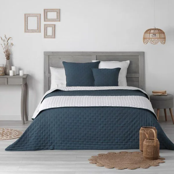 HOUSSE DE COUSSIN ET ENCART 40X40 CM MICROFIBRE BICOLORE