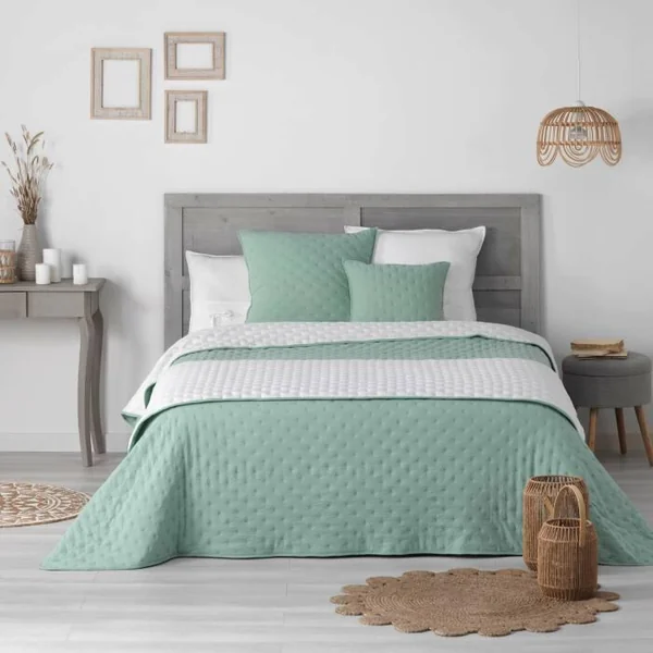 HOUSSE DE COUSSIN ET ENCART 40X40 CM MICROFIBRE BICOLORE