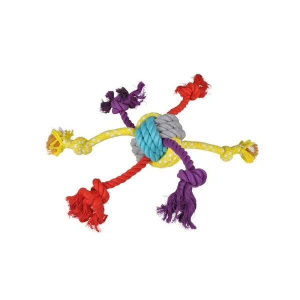 JOUET CORDE 6 NOEUDS D.30X6.5CM LES COSTAUDS MULTICOLORE