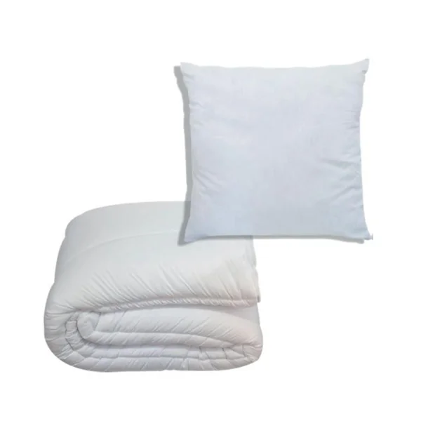 KIT COUETTE 140X200CM 300G ET OREILLER 60X60CM LAVABLE A 95