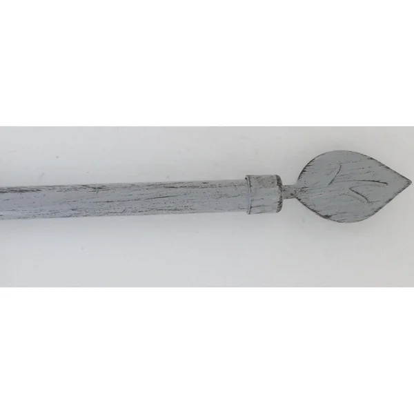 KIT EXT 100 190CM D.19CM EMBOUT FEUILLE ARGENT NOIR