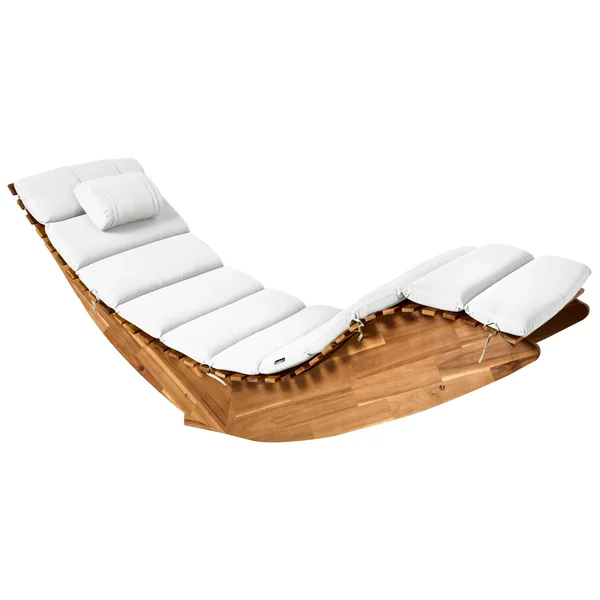 Kussen voor ligstoel BRESCIA PREMIUM 180 x 60 cm Gebroken wit