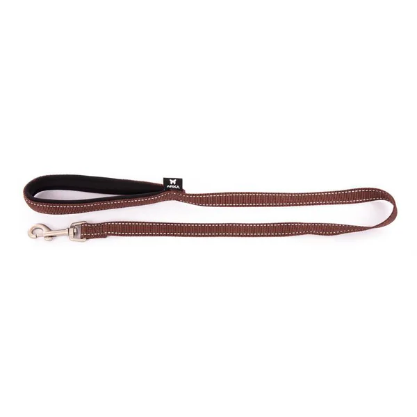 Laisse Neo+ pour chien coloris marron 1,5x100 cm