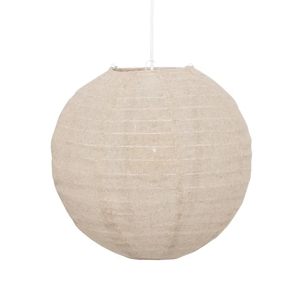 LANTERNE BOULE LIN JORDY BEIGE D.35CM