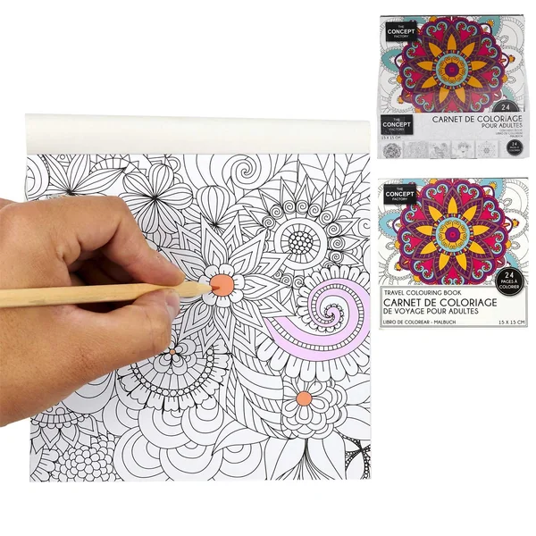 LIVRE COLORIAGE ADULTE VOYAGE 24 PAGES