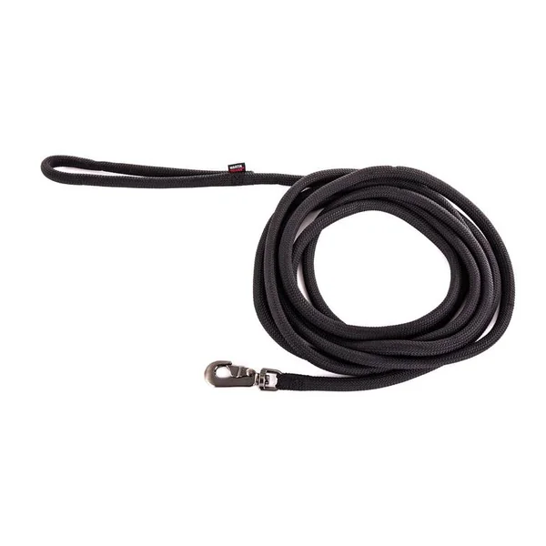 Longe ronde pour chien coloris noir 1,3 cm x 5 m