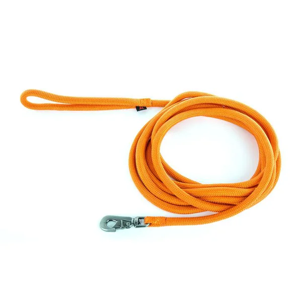 Longe ronde pour chien coloris orange 1,3 cm x 5 m