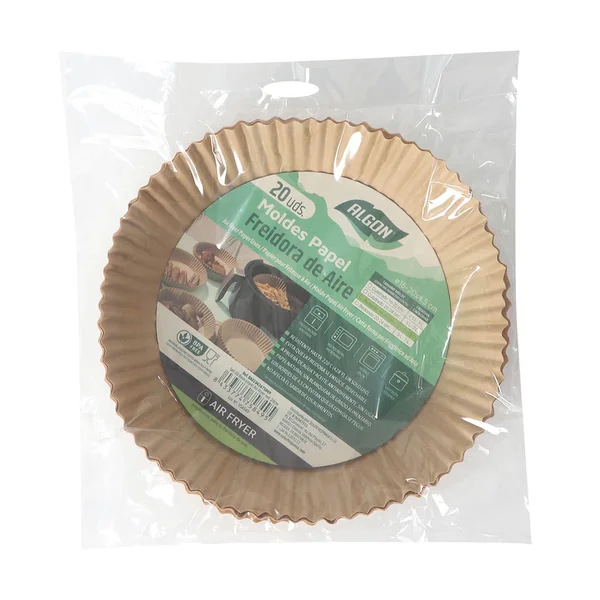 Lot de 20 papiers cuisson pour friteuse à air chaud marron D 20cm