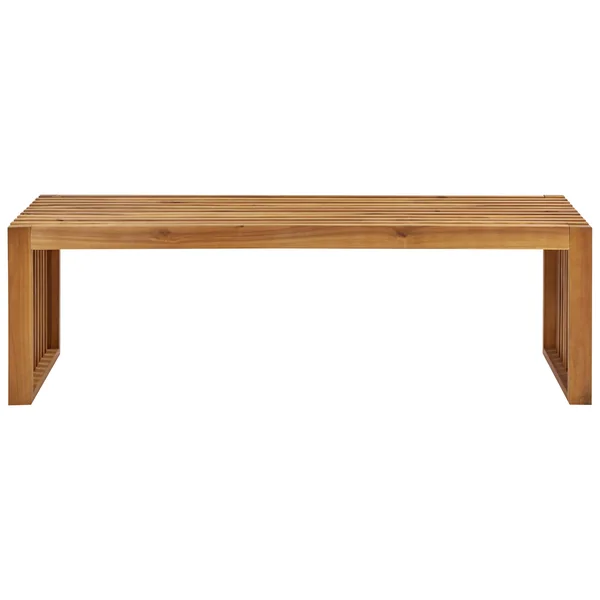 Lot de 2 bancs de jardin SULZANO 150 cm Acacia Marron