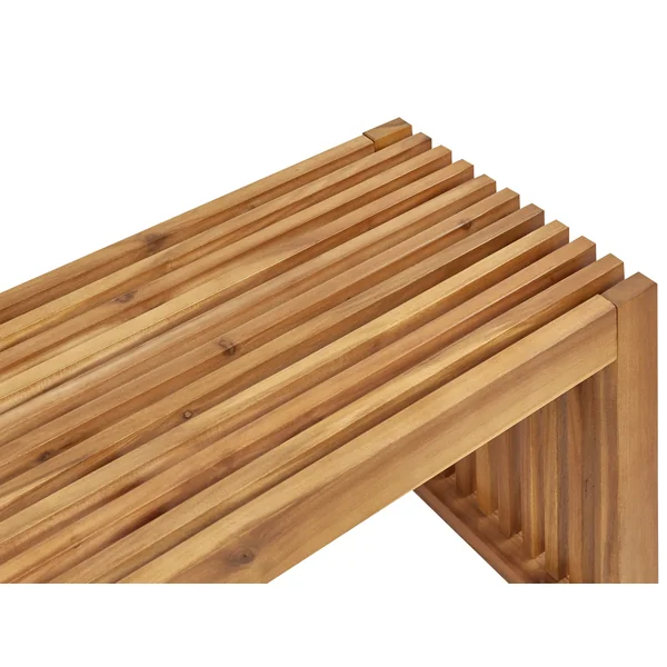 Lot de 2 bancs de jardin SULZANO 150 cm Acacia Marron