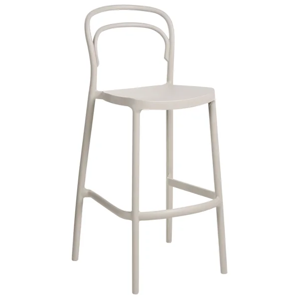 Lot de 2 chaises de bar de jardin PORANO Beige