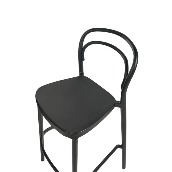 Lot de 2 chaises de bar de jardin PORANO Noir