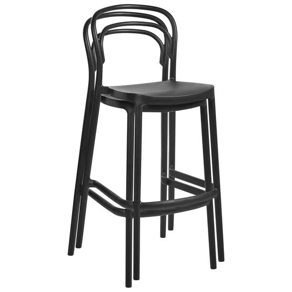 Lot de 2 chaises de bar de jardin PORANO Noir