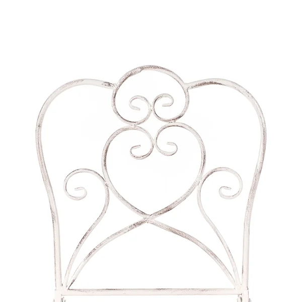 Lot de 2 chaises de bar de jardin TRIESTE Pliant Métal Beige clair