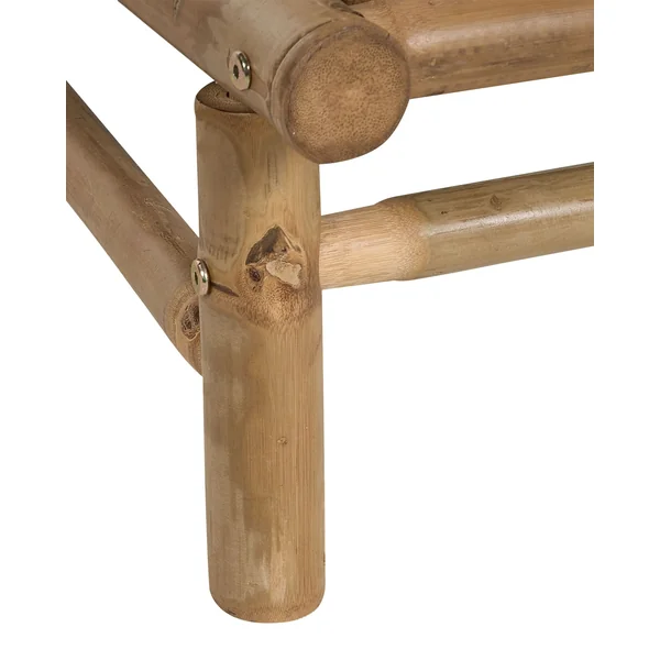 Lot de 2 chaises de jardin avec coussins TODI Bambou Taupe