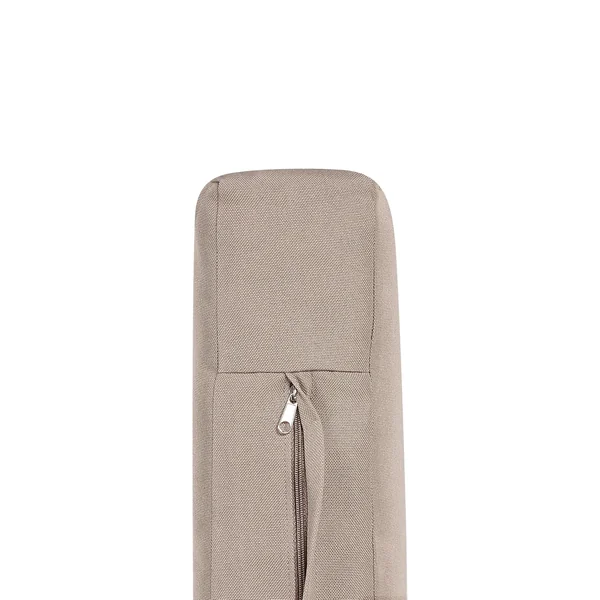 Lot de 2 chaises de jardin avec coussins TODI Bambou Taupe