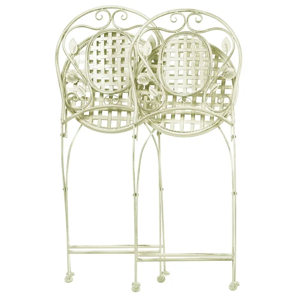 Lot de 2 chaises de jardin BIVIO Pliant Métal Vert clair