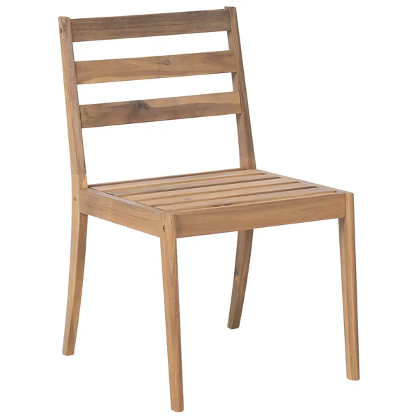 Lot de 2 chaises de jardin CHIOGGIA Bois d'acacia certifié Marron clair