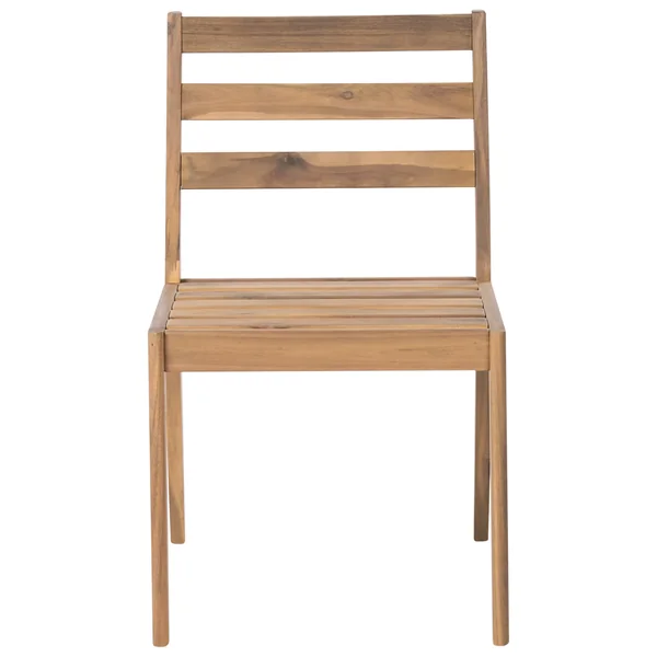 Lot de 2 chaises de jardin CHIOGGIA Bois d'acacia certifié Marron clair