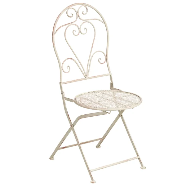 Lot de 2 chaises de jardin FOLELLI Pliant Métal Beige clair