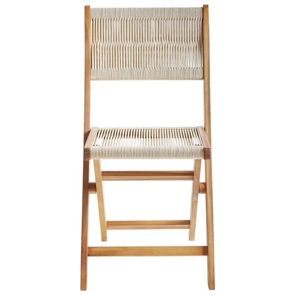Lot de 2 chaises de jardin PROSSEDI Pliant Acacia Beige