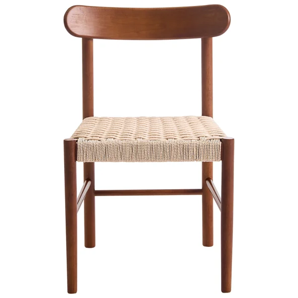 Lot de 2 chaises de salle à manger EAGAN Bois Marron/beige