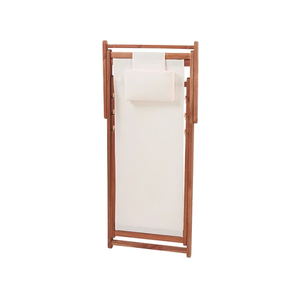 Lot de 2 chiliennes pliantes AVELLINO avec tissus de remplacement Acacia Marron foncé