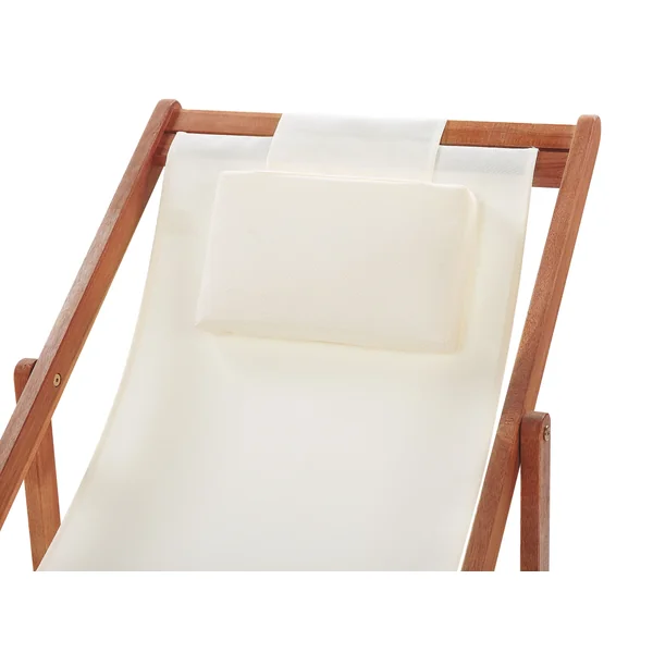 Lot de 2 chiliennes pliantes AVELLINO avec tissus de remplacement Acacia Marron foncé