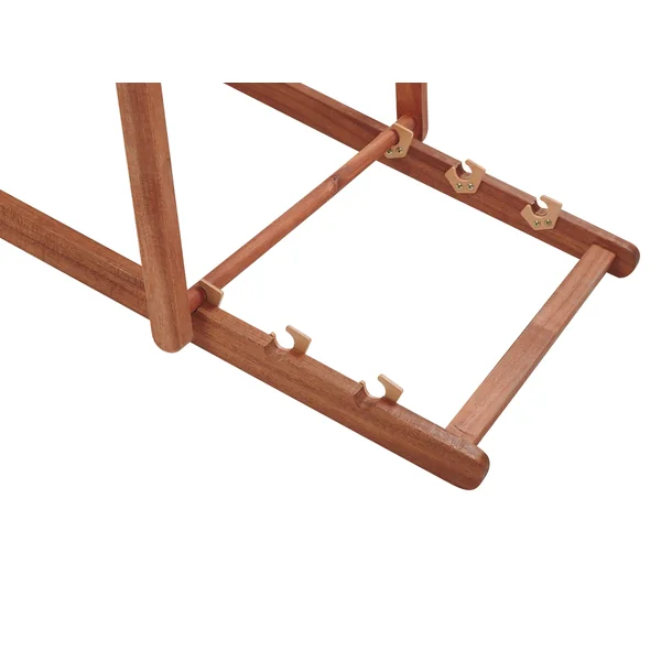 Lot de 2 chiliennes pliantes AVELLINO avec tissus de remplacement Acacia Marron foncé