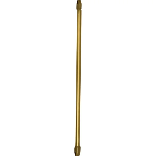 Lot de 2 tringles de vitrage ovales extensibles acier et polystyrène or 60-80cm