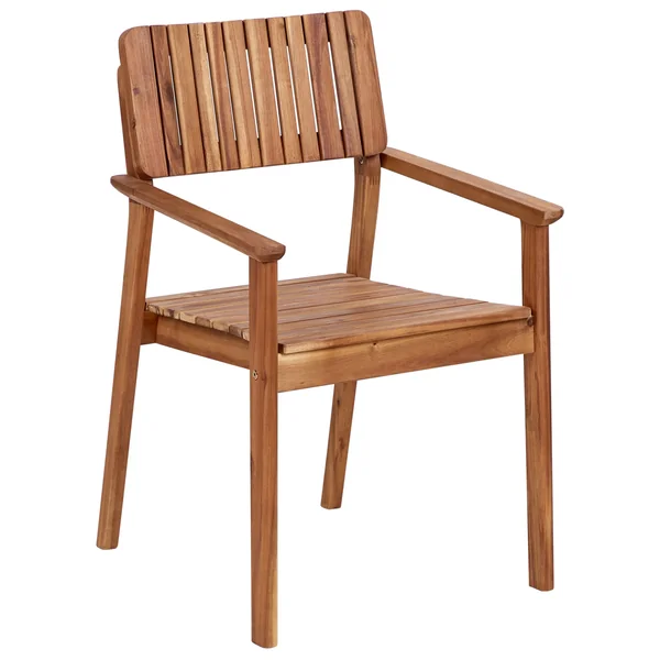 Lot de 4 chaises de jardin AGELLO Acacia Marron