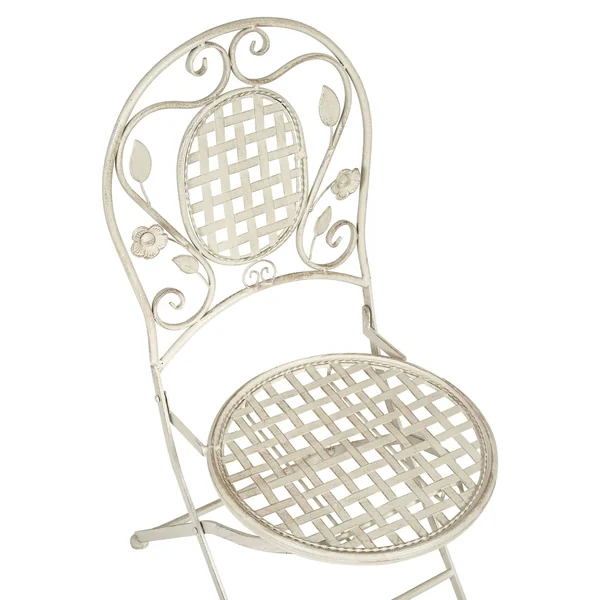 Lot de 4 chaises de jardin BIVIO Pliant Métal Blanc cassé