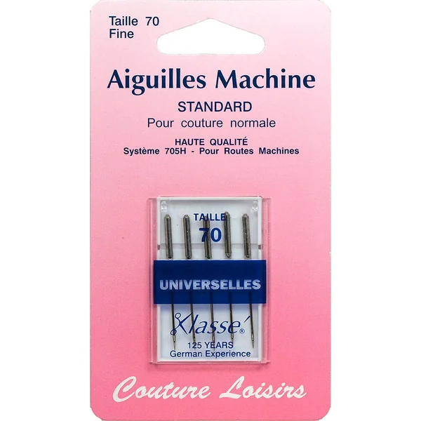 Lot de 5 aiguilles fines machine à coudre taille 70