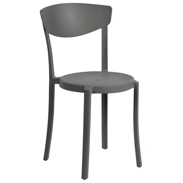 Lot de 8 chaises de salle à manger VIESTE Gris foncé