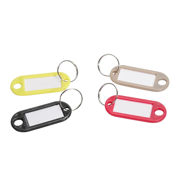 Lot de 8 étiquettes porte-clefs colorés